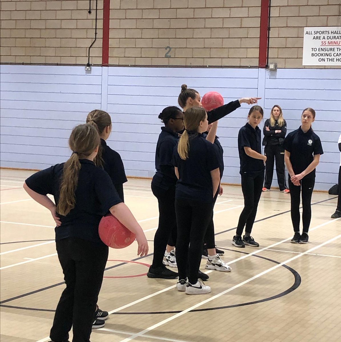 LodgeparkPE's tweet photo. We were delighted to host the DRET primaries netball masterclass today and even more delighted to welcome Sarecens Super League player, Georgia Lees🤩👏🏼 Such a huge inspiration for our year 7s who were fantastic today, helping to pass on their knowledge to the year 6s #LPASpirit https://t.co/8xgWjOEWfT