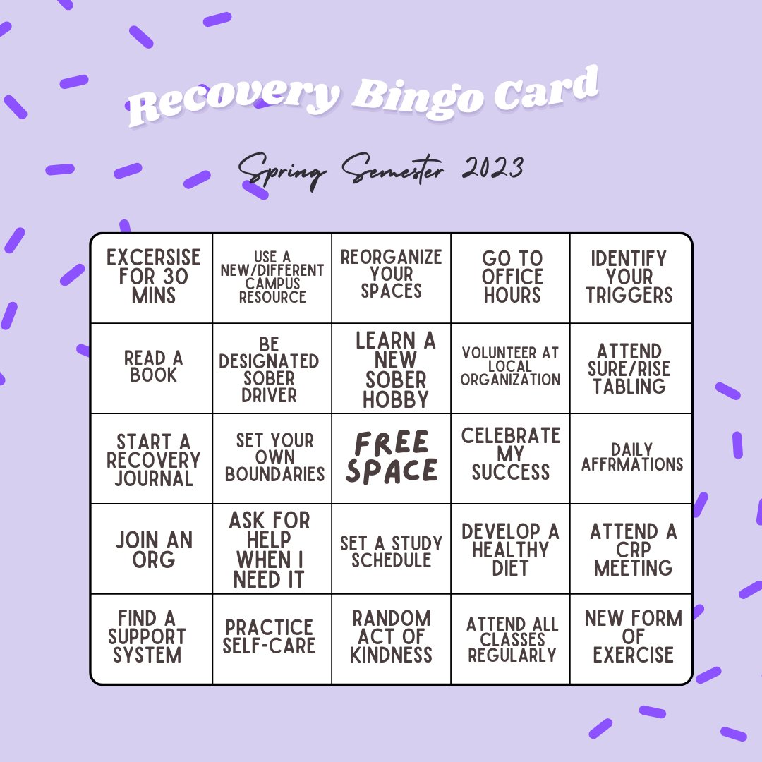 Here's a Spring Semester BINGO card from us to you!