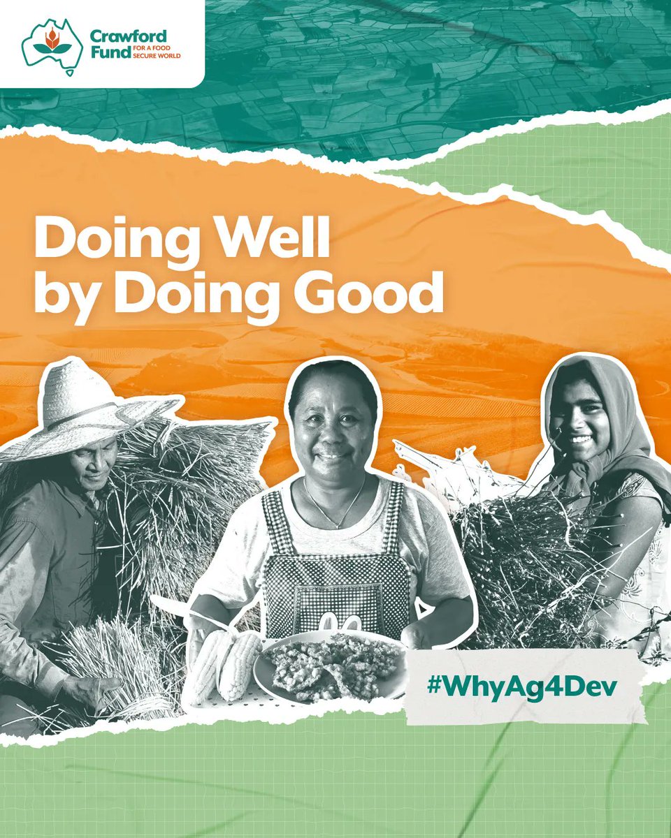 #AgR4D benefits our neighbours': 
🍽 Food & nutrition security 
🌳 Environmental & economic stability & resilience 
👫Gender equity & regional stability 

And Australia's: 
🦠 Biosecurity 
🧪 Scientific knowledge 
🤝 Diplomacy 

Learn more: bit.ly/3GTM86o

#WhyAg4Dev
