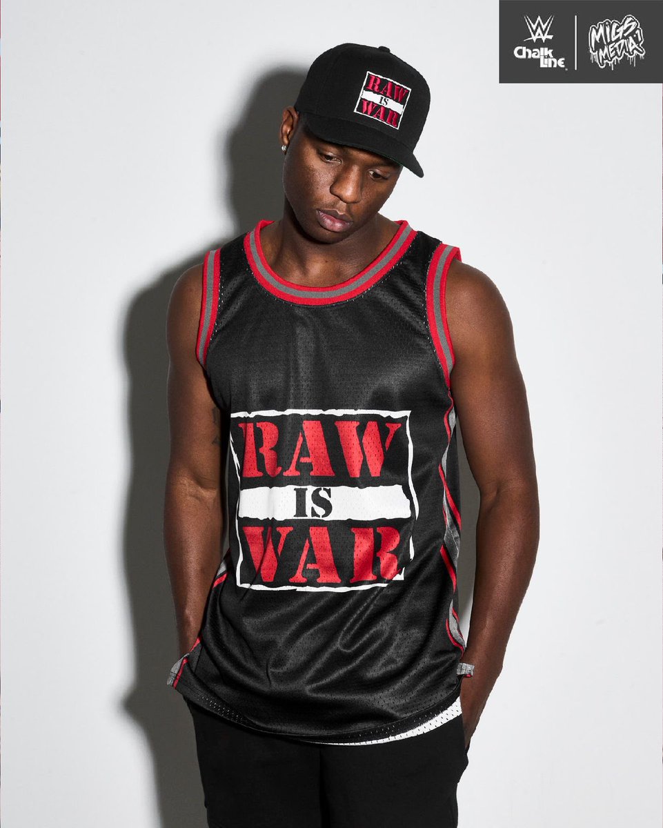 MigsMedia1's tweet photo. This Month @chalklineco celebrate 30 Years of Raw with official @WWE Licensed Varsity jacket featuring leather sleeves/wool body along w/ Raw is War Basketball Jersey &amp; Snapback
ART DIRECTION: @MigsMedia1 

#ChalkLine #RawIsWar #RAWis30 #RAW30 #MigsMedia1 #WWE #WrestlingTwitter https://t.co/Zsj1Kk0jvl
