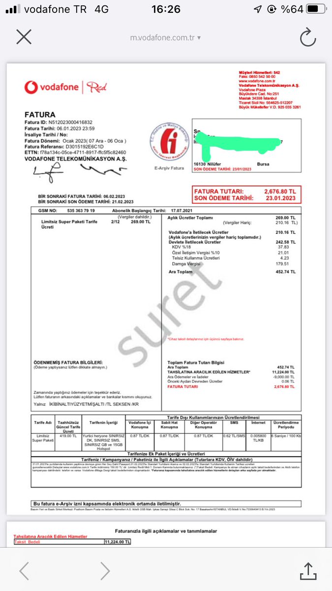 4Rxlifa's tweet photo. @VodafoneTR dijital mağazadan aldığım ürünü stokta olmadığı söylenip iptal süreci başladı stokta olmayan ürünün dijital mağaza’da işi nedir? 15 gündür beni mağdur ettiniz ve üstüne gelmeyen telefonun 2224₺ faturasın ödedim 9000₺ kadar stokta olmayan ürünün ön ödemesini yaptım. https://t.co/hZYsCApjgS