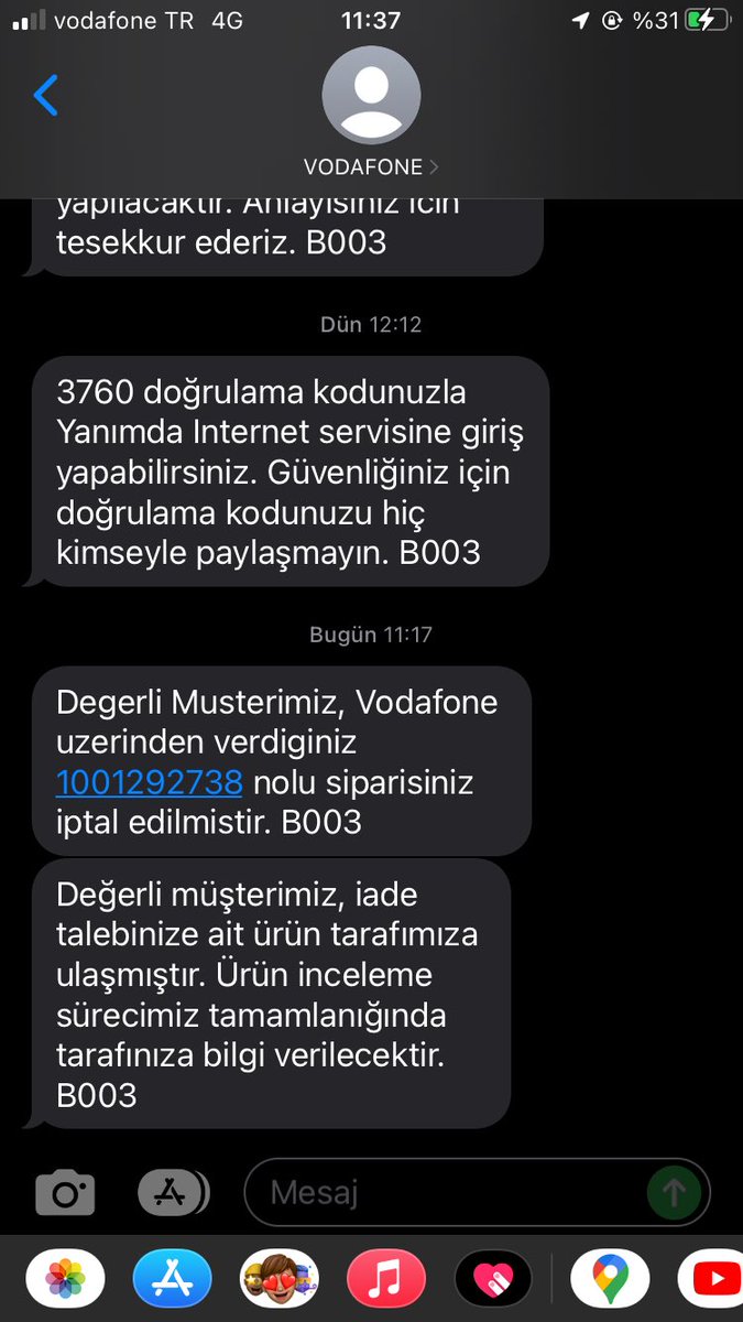 4Rxlifa's tweet photo. @VodafoneTR dijital mağazadan aldığım ürünü stokta olmadığı söylenip iptal süreci başladı stokta olmayan ürünün dijital mağaza’da işi nedir? 15 gündür beni mağdur ettiniz ve üstüne gelmeyen telefonun 2224₺ faturasın ödedim 9000₺ kadar stokta olmayan ürünün ön ödemesini yaptım. https://t.co/hZYsCApjgS