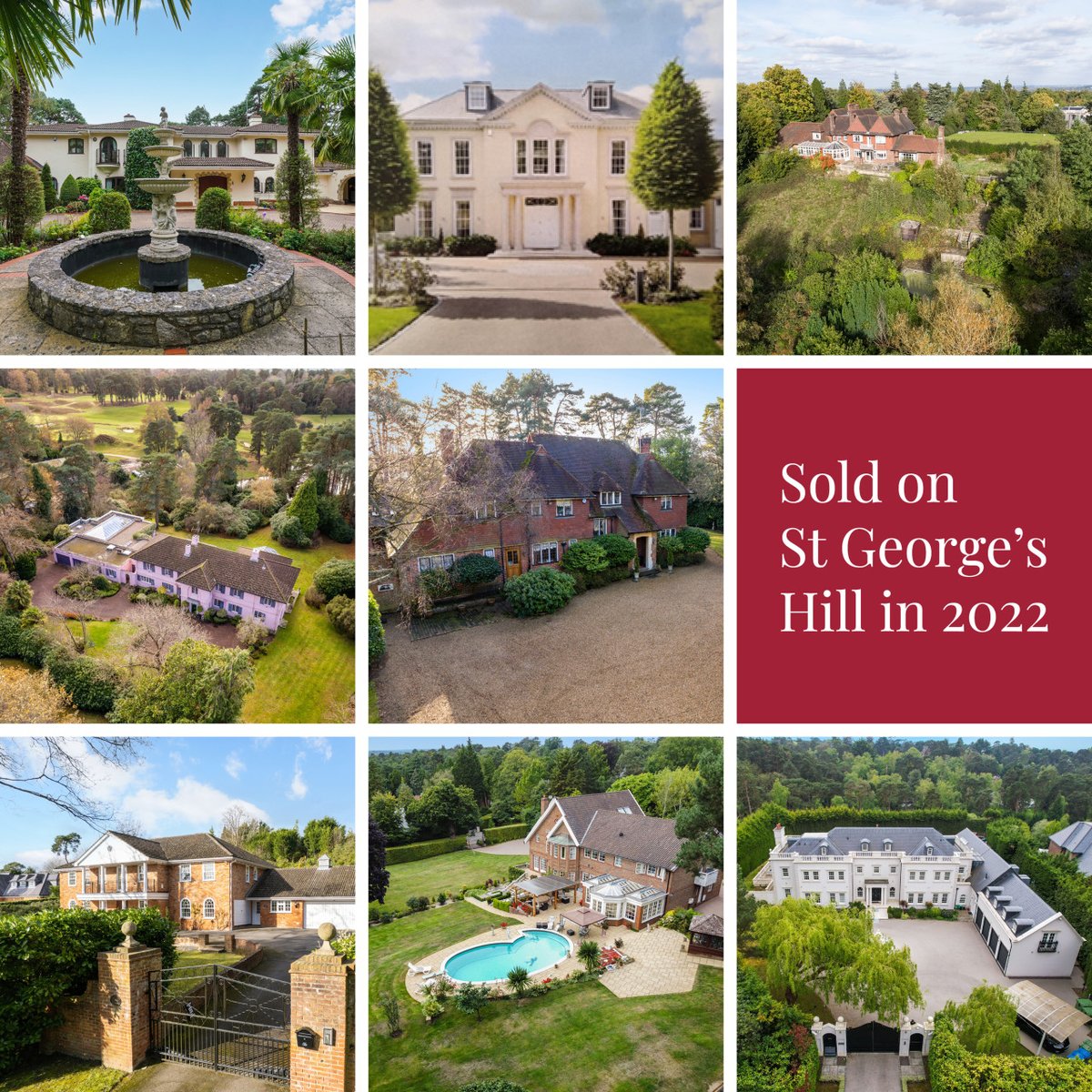 Andrew Grant, our St George's Hill expert and Curchods Prime Partner, secured the sale of these magnificent properties on the exclusive private estate in Weybridge in 2022. Contact Andrew on 01932 558555 if you are thinking about selling your property in 2023. #CurchodsPrime