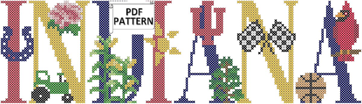 OKBDHY's tweet photo. Excited to share the latest addition to my #etsy shop: Indiana Counted Cross Stitch PDF Pattern, Indiana Vacation Cross Stitch PDF Chart, Indiana Travel Counted Cross Stitch Chart https://t.co/q9YwpP6lp8 #housewarming #christmas #crochet #countedcrossstitch #crossstitc https://t.co/aaBv795r6H