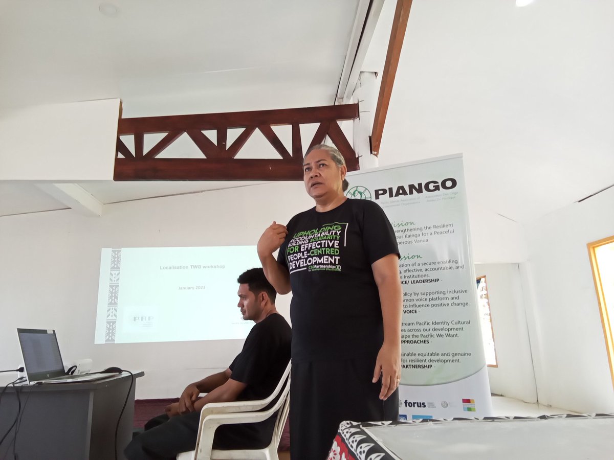 pyccomms's tweet photo. @milianaiga1 is representing us at 2days Technical Workng Grp meeting on Localization. Organized by Loclztn Pacific CSO TWG Leads @Pacific_2030 @DisFiji @femlinkpacific
In-attendance @oxfampacific @IFRCAsiaPacific @ippf @FijiCouncil #CSFT🇹🇴 @LifeFlightFj and PRP Team @ForumSEC https://t.co/M9DwXOx4jE