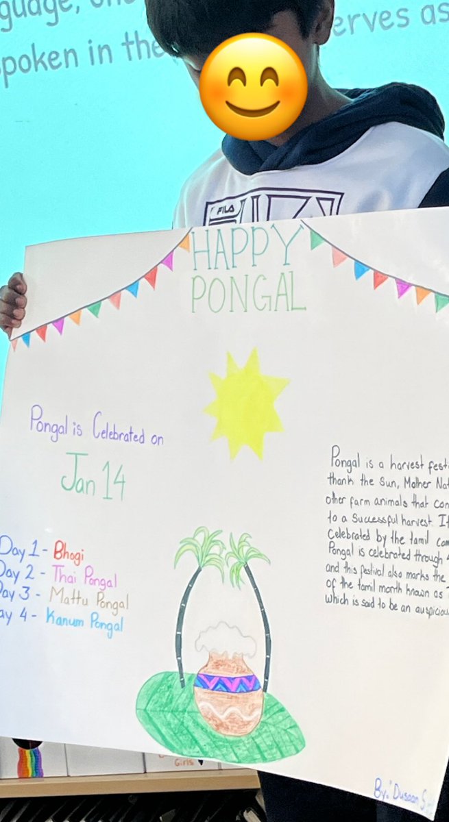 January is Tamil Heritage Month! Very lucky to have two students in 6-1 &amp; 6-3 share all about their Tamil Heritage and  a celebration close to their heart, Pongal! Pongal Nal Valthukkal to all that celebrate! <a href="/MsSRAhmed/">Ms. Samar Ahmed</a> <a href="/DesmondHDSB/">Viola Desmond Public School</a> <a href="/HDSBEquity/">HDSB Human Rights, Equity & Inclusive Education</a>