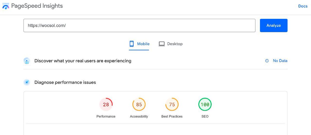 wocsol's tweet photo. Contact wocsol to boost upto 100% score in page speed insights for your website —
#seo #wocsol #website #webdevelopment #Web3 https://t.co/magVrb4rfn