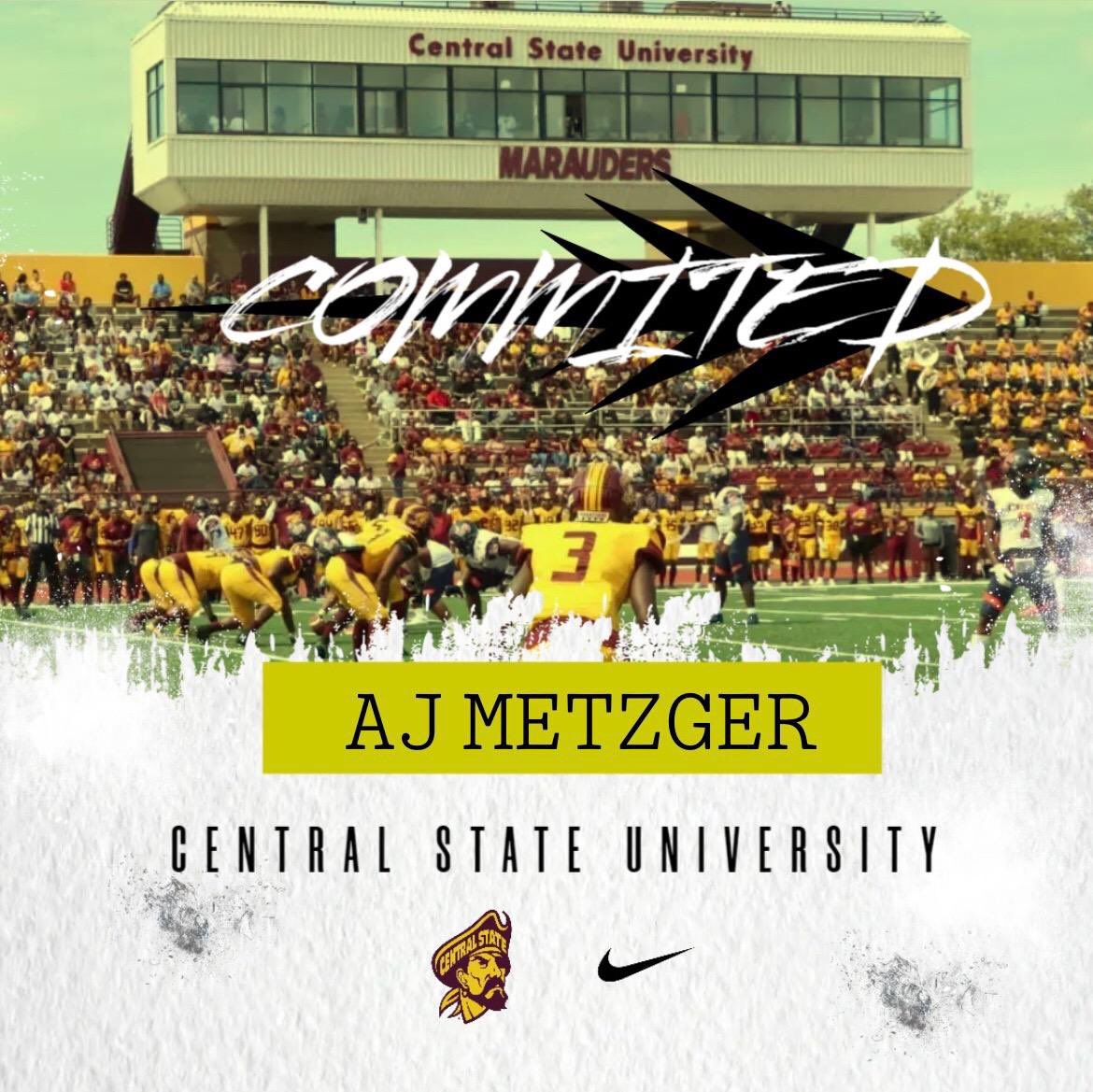 After my official visit I’m excited to announce my commitment to Central State University!🟡🔴Thank you to everyone who has helped me!! <a href="/BrianPitzerII/">Brian Pitzer</a> @coachb_blevins5 <a href="/GO_MARAUDERS/">Central State Athletics</a>