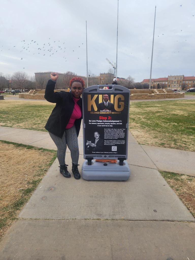 Our president marched on TTU memorial to commemorate Dr. King!