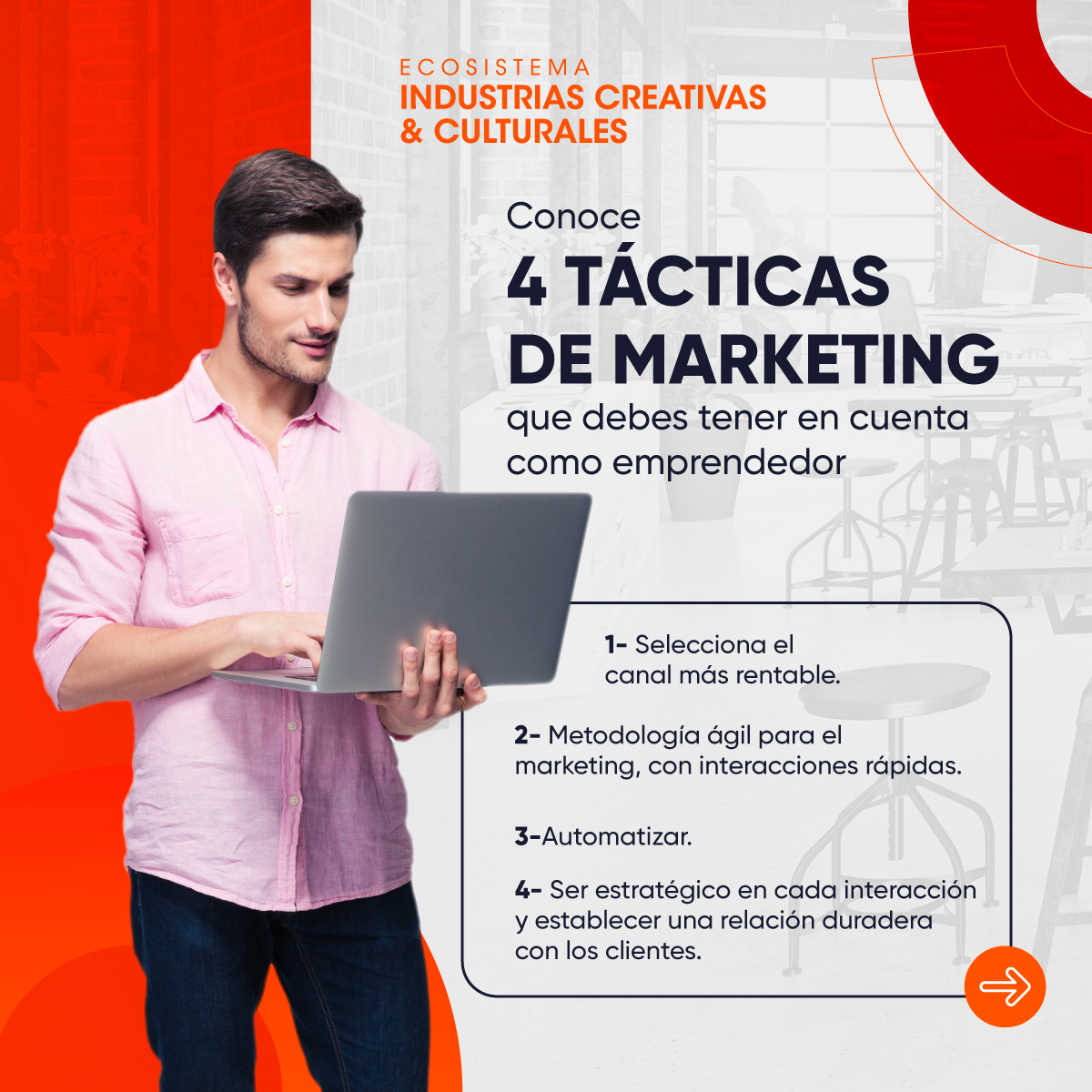 econexia's tweet photo. ¿Eres emprendedor? 🙌🏾 Esta información es para ti✨
Desde #Econexia te compartimos algunas estrategias de #marketing para ayudarte a mejorar la comercialización de tus productos o servicios.
💡 Ingresa en el link y descúbrelas ➡ https://t.co/sUeiiMCHT8 https://t.co/e2kVvKmjUy