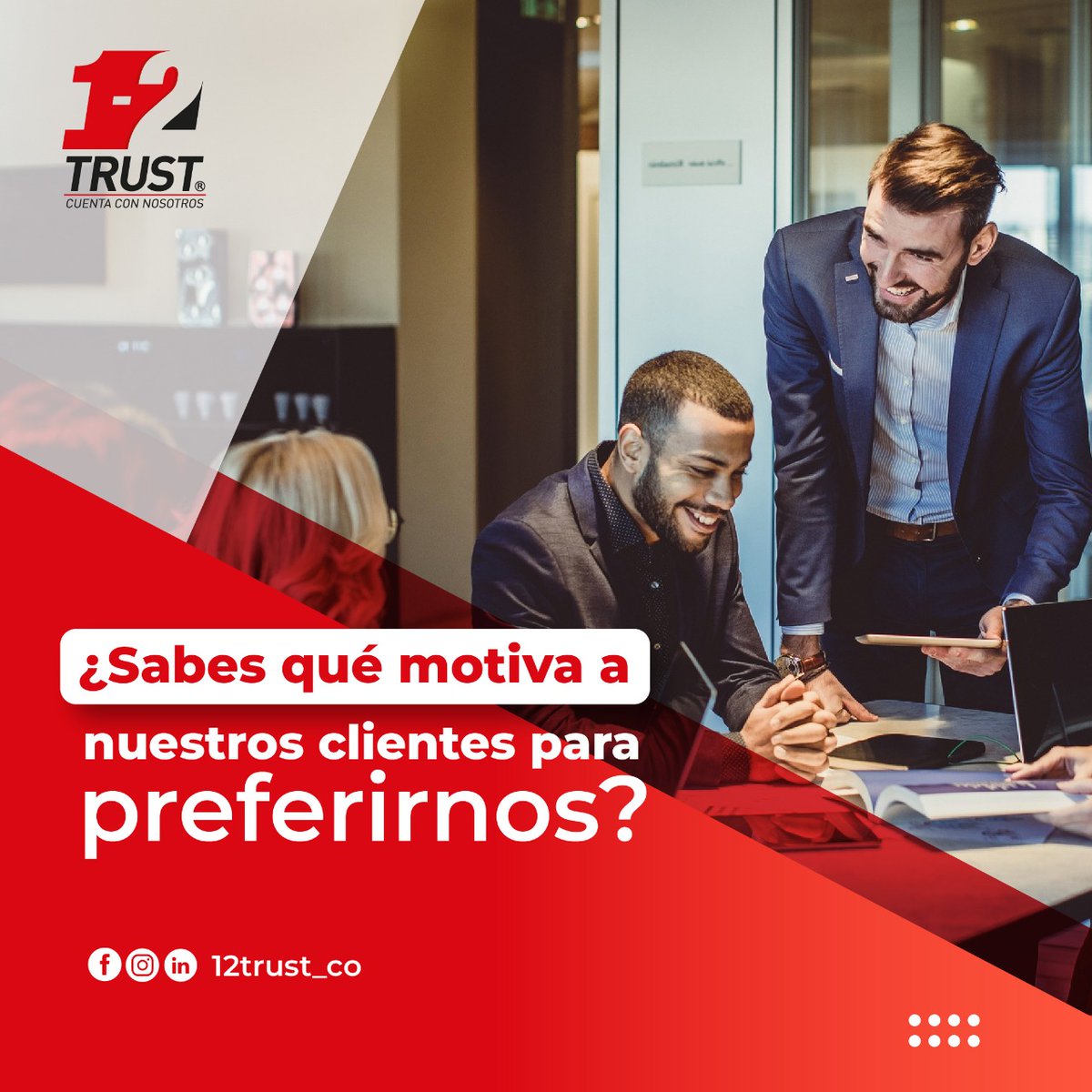12Trust_CO's tweet photo. Conoce los múltiples beneficios de tercerizar tus procesos contables, tributarios, financieros y jurídicos con 1-2 Trust, una empresa caracterizada por su amplia trayectoria y procesos eficientes ¡Somos su aliado empresarial! 

📲 +57 316 269 1939
🌐 https://t.co/ohhu8eKfpY https://t.co/foPioWTcuf
