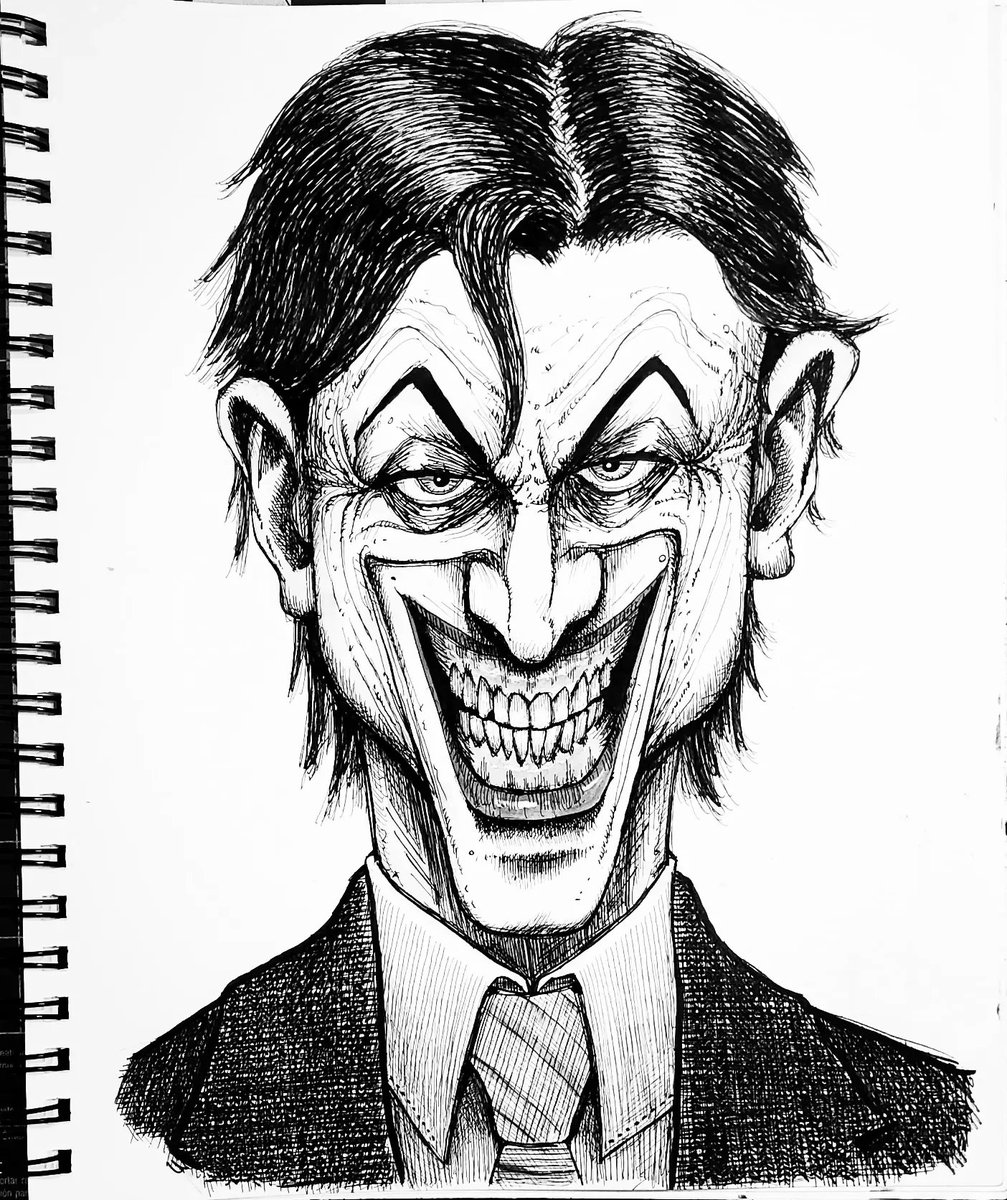 pisceanpaul's tweet photo. Joker progress pix, from 3-year-old sketch to embellishes with ink the other day tocolors yesterday.

#ComicArt #TrendingNow #Trending #Artchivist #drawingart #picoftheday #illustration #sketch #Sketching https://t.co/PVeTviPL9P