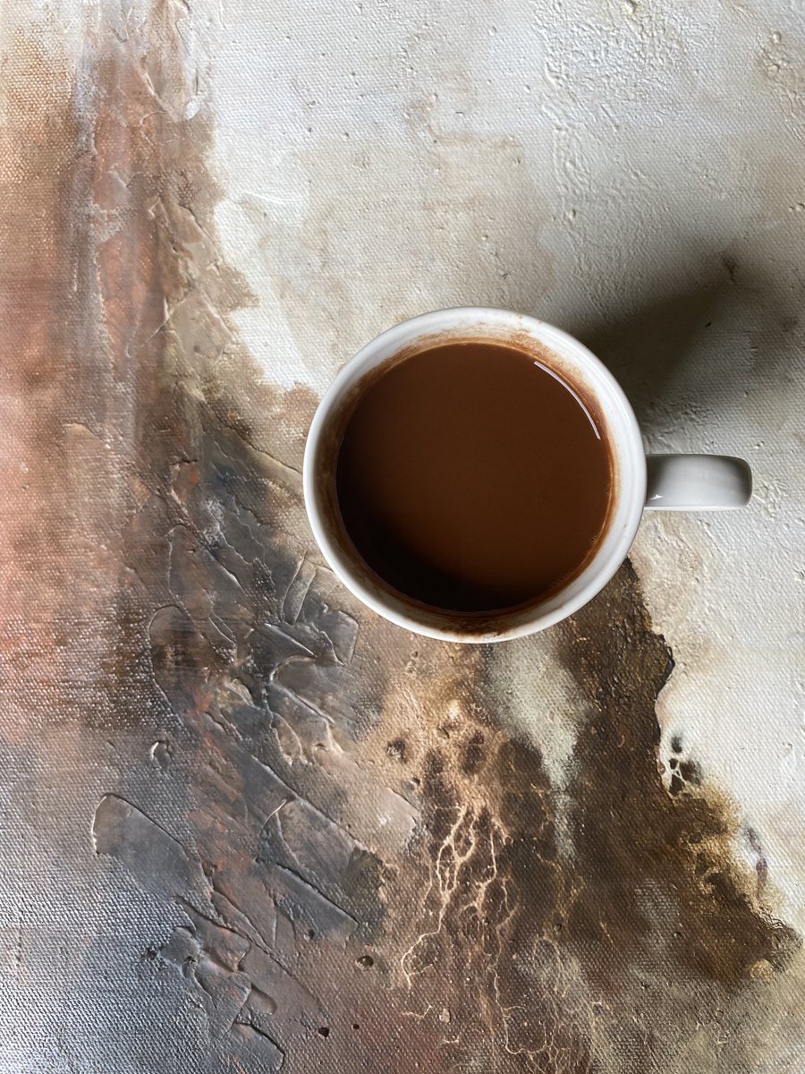 _jin16's tweet image. Good morning from our hot chocolate drink turned painting medium… ☺️

#SikwateCanvas #Tablea #Sikwate