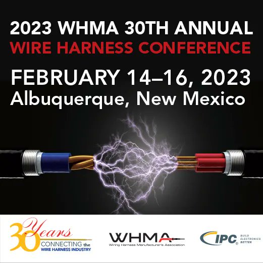 WHMA_A620's tweet photo. Read the @WiringNews article on the upcoming #WHMA2023 - "2023 WHMA 30th Anniversary Annual Wire Harness Conference Preview" #Manufacturer #OEM #supplier #SupplyChain Association https://t.co/QEtAFCnyZg https://t.co/9ansUORaNS