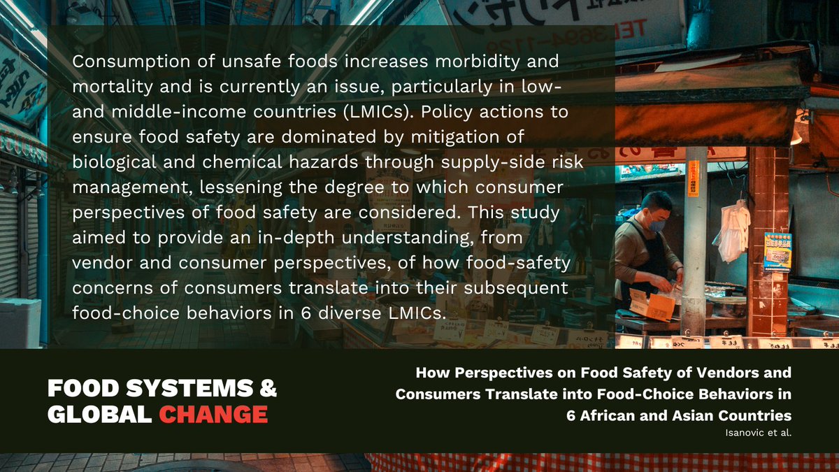 Consumption of unsafe foods increases morbidity & mortality & is a serious issue in LMICs. A new paper by our very own @iamramyaambi & researchers @DFC_Program studies perspectives of how food-safety concerns of consumers translate to food-choice behaviors doi.org/10.1016/j.cdnu…