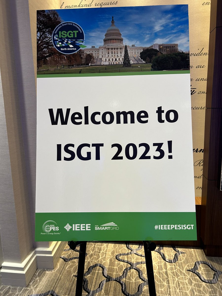 ceciklauber's tweet photo. Excited to be in DC for #IEEEPESISGT! Come hear more about LLNL’s work on collaborative black start at the poster session tonight or let’s connect over the next few days! https://t.co/VXUKMCcOzZ