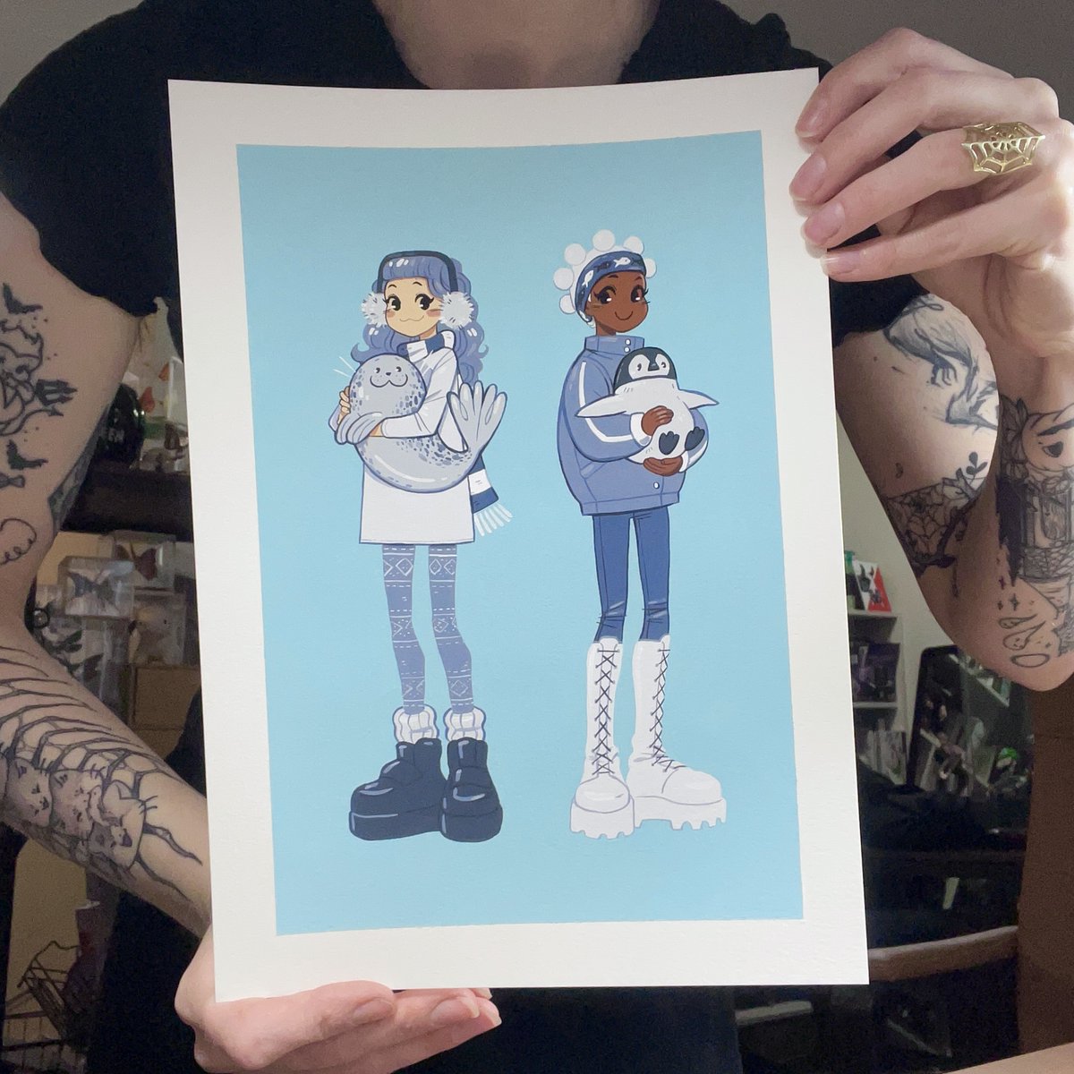 「original piece is up in my shop now!  」|tuna ✨のイラスト