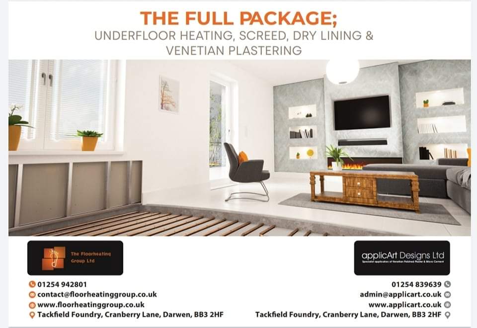 #underfloorheating #floorscreeding #floorinsulation #drylining #drywall #decorativeplaster #polishedplaster #ventianplaster #microcement