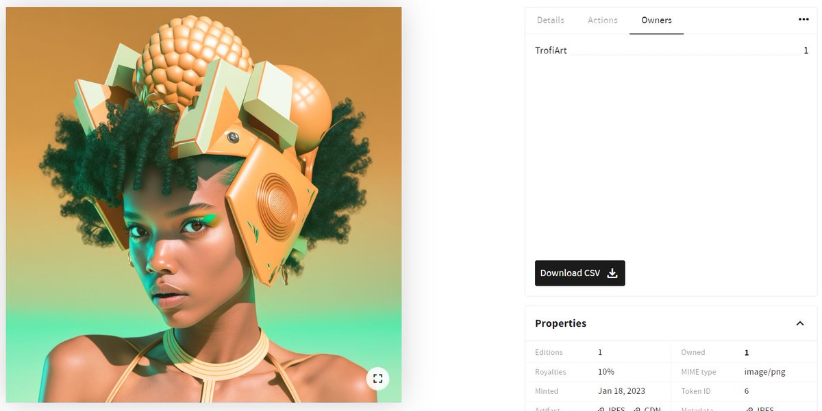 My new beauty)
Cyberfuturism❤️

1/1 art
5ꜩ

A cyber futuristic fantasy with echoes of pineapple🥰🥰

#NABU #tezos #tezoscommunity