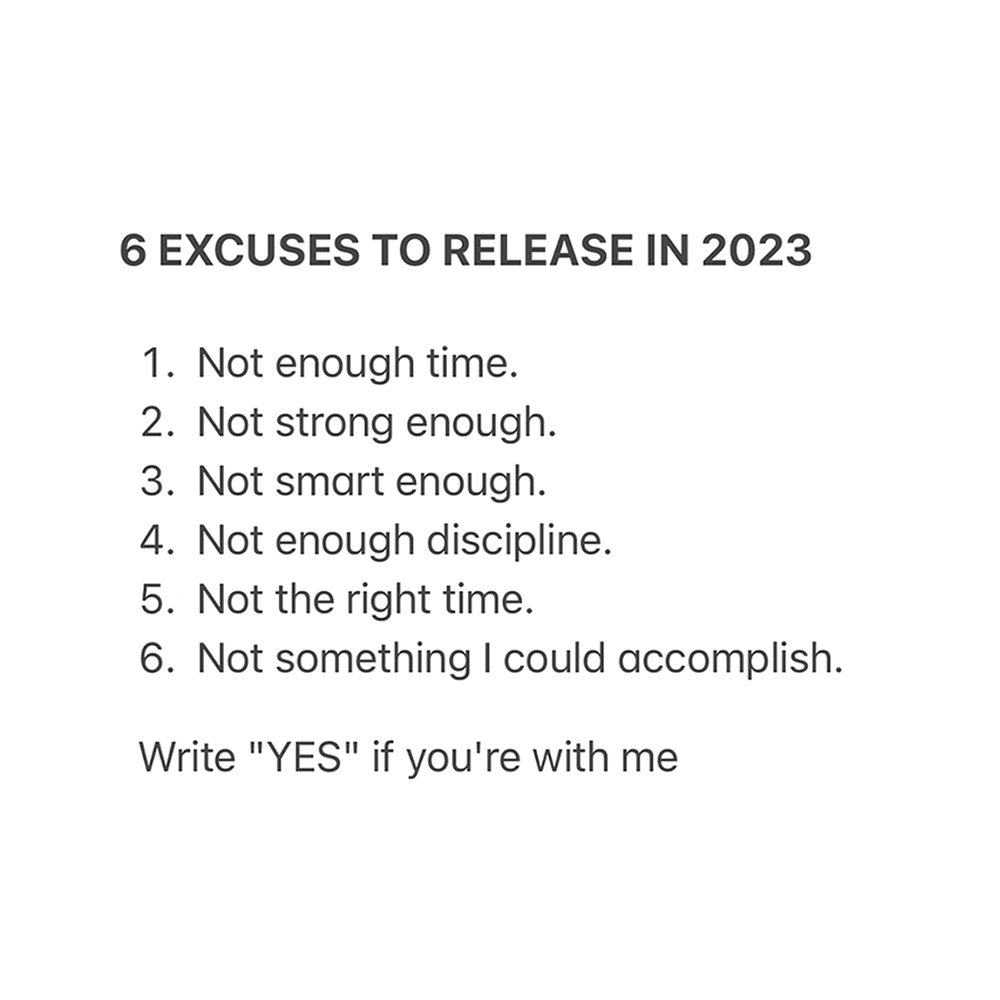 RobinSharma's tweet photo. Write “YES” if you’re with me. ​✊🏽​

Starting today, release the chains that limit your imagination, roll up your sleeves, cast off all excuses (they are liars anyway) and get the job done. That’s how heroes and virtuosos roll.⁣ Love + respect, ⁣
Robin https://t.co/N62QRxcFkD