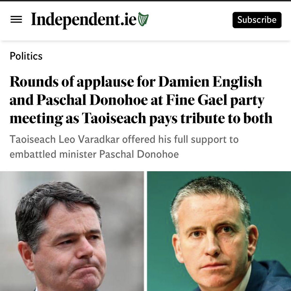 paddycosgrave's tweet photo. Fine Gael are, to put it kindly, out of touch crooks. https://t.co/Md12PFh79Z