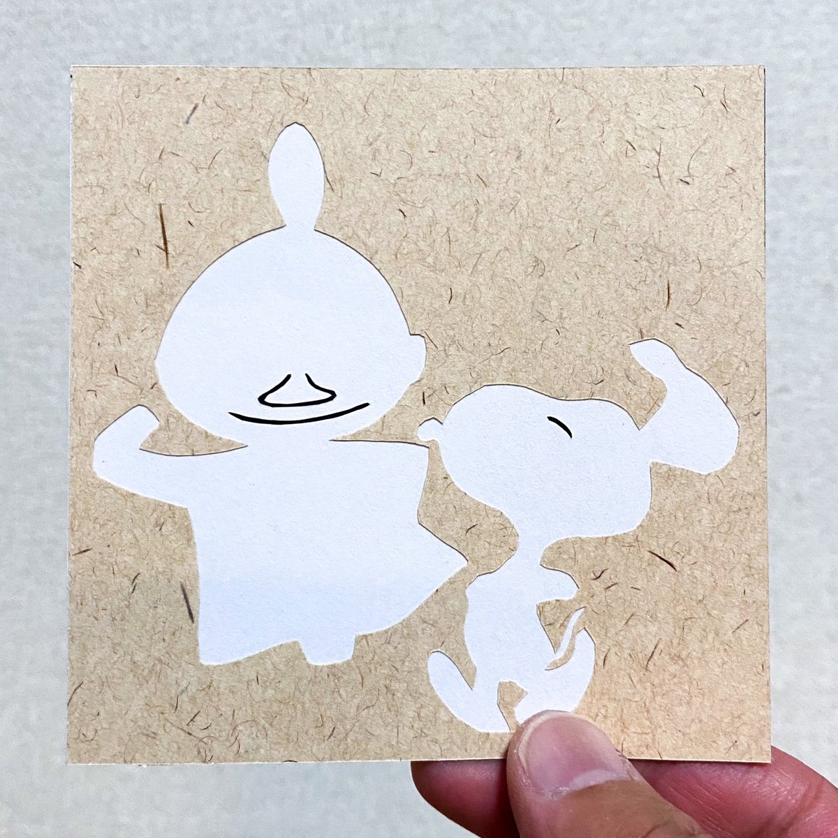 KirieTatsuya's tweet photo. #切り絵　#スヌーピー　#リトルミイ　#ムーミン https://t.co/WXYKptI256