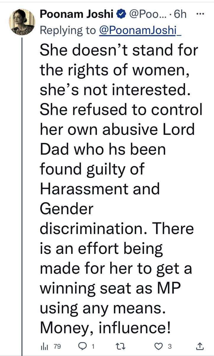 Hindumatters2's tweet photo. @PoonamJoshi_ @indianladiesuk why is poonam so interested in Ranger family? Why don’t u do some good work and stop creating hatred within the communities just because u are jealous of their success @HCI_London @BritIndianVoice @HindUdaan @hfbritain https://t.co/g0kdMERGxL