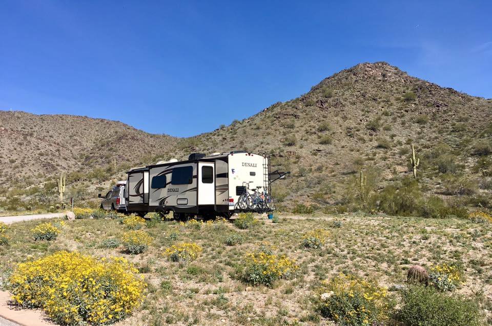 “What an AMAZING Boondocking find. Primitive yet improved and LEVEL camp sights. Quiet, clean, well-maintained desert oasis.” – Mike, Melissa and Melville

Skyline Regional Park Campground | County Park - Buckeye, AZ
campendium.com/skyline-region…
⭐⭐⭐⭐ - 15 Reviews