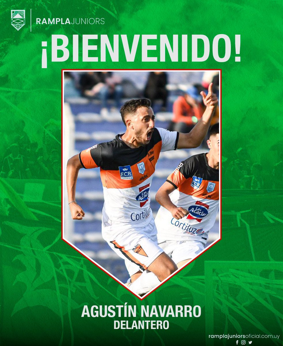 RamplaJuniorsFC's tweet photo. ⚽️ ¡Llegan más goles!

Agustín Navarro (@AguNavarro9), uno de los máximos anotadores de la categoría el año pasado, es picapiedra. ¡Bienvenido!

#RamplaEsDeSuGente https://t.co/2T5m485Cpr