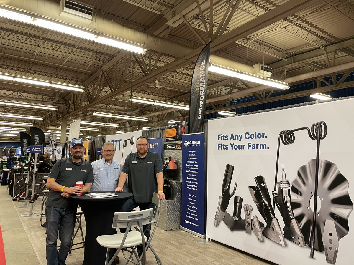TillageTools's tweet photo. @mbagdays starts TODAY! Come to the City Square Exhibition Hall, Booths 427 – 430 and chat with us. We have what you need for #plant23. 🌱
#agdays23 #mbagdays #BourgaultTillageTools #cdnag https://t.co/EcYoVubxPS
