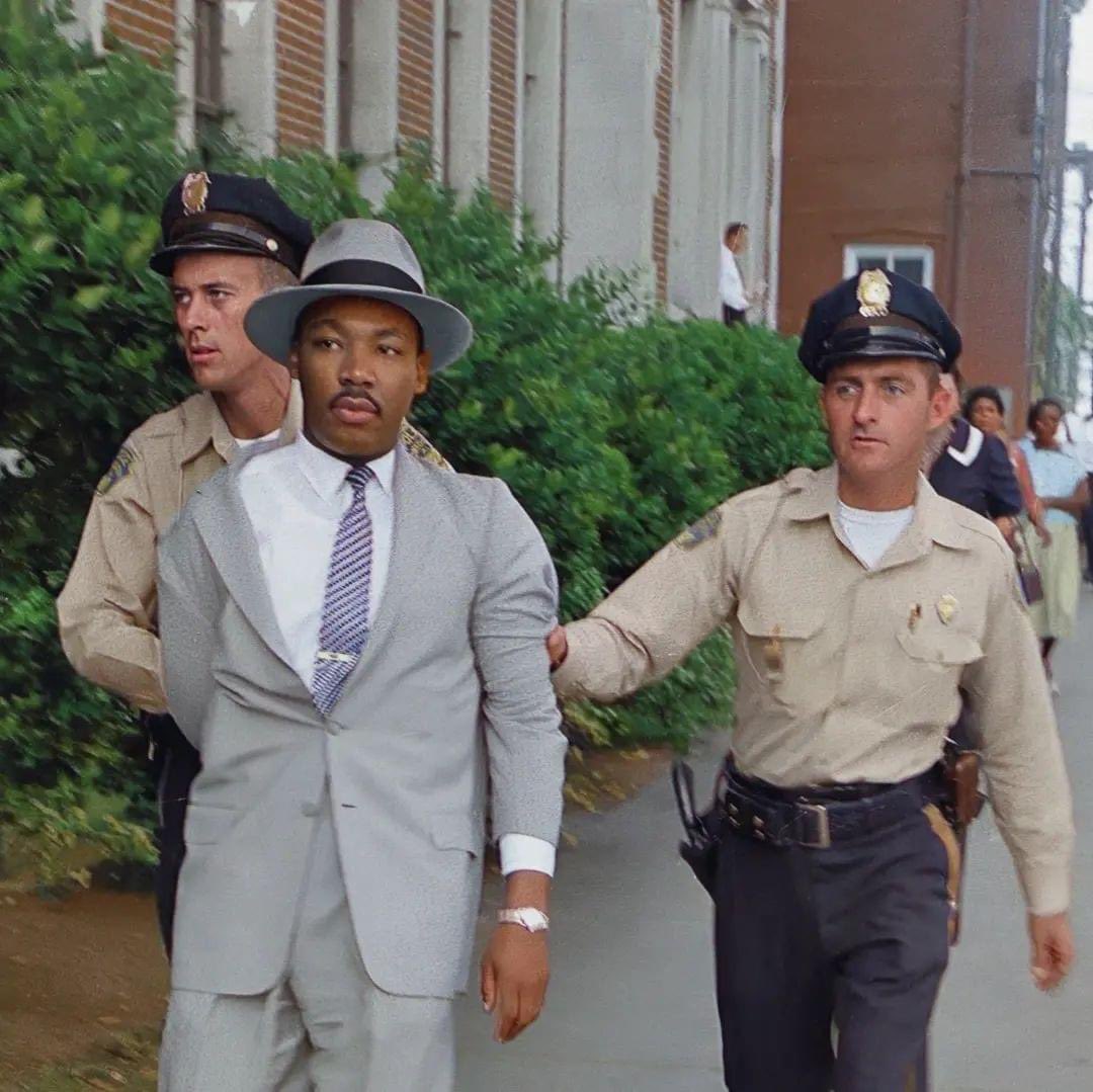 Martin Luther King, Jr.’s, 1958 arrest in Montgomery, Alabama, with the charge of loitering.