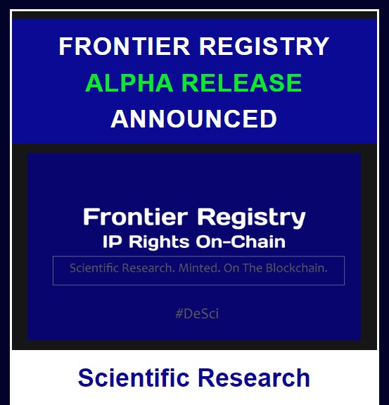 FrontierDAO's tweet image. Be our Beta Tester!  #FrontierRegistry
Alpha Release! 

🔀➡  #science published on the #blockchain 

Sign Up Now!  #frontierdao 

shoutout.wix.com/so/e6ON1ONqr?l…