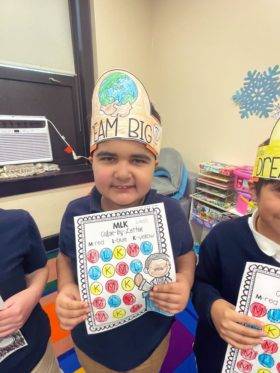 Today we finished up our MLK Jr. activities from Friday! Students shared what they did yesterday, and we discussed different ways to honor MLK, even when we’re not at school!