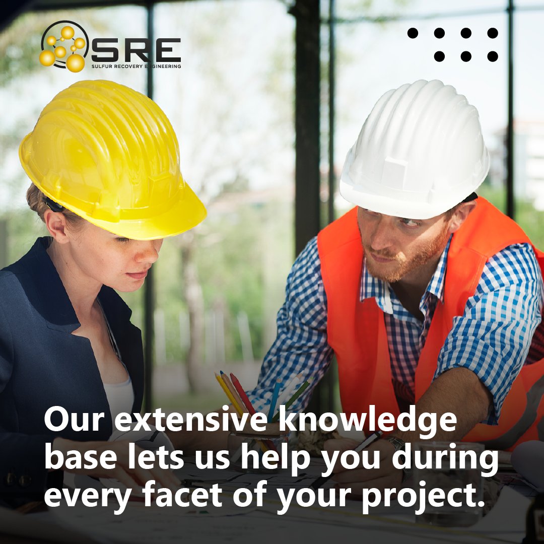 SulfurRecovery's tweet photo. At SRE, we're THE expert. That's why we get excited. Our extensive knowledge base lets us help you during every facet of your project, from environmental impact reports to start-up plans.

Contact us today!
https://t.co/s73mYDCSOm

#workplacesafety #safetyengineer https://t.co/MBUhkjqtxV