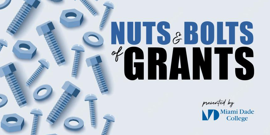 MiamiFoundation's tweet photo. This #Opportuesday, Take advantage of this exclusive opportunity to learn the Nuts and Bolts of Grants! Join @MDCollege at Wolfson Campus for four grant writing sessions & a funder panel 🤩 Limited free registrations available➡️https://t.co/ey7OlOA2KI https://t.co/tQlHjMbuKj