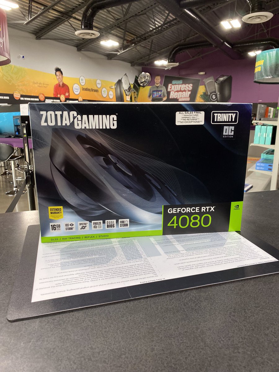 shopsws's tweet photo. New components have arrived! If you’re looking for a new build to treat yourself, stop on by to take a look at our stock of AMD Ryzen 7000 series CPUs and our RTX 4080. Our selection changes constantly so make sure to call or visit for more information. https://t.co/ZeIpFEfOJF
