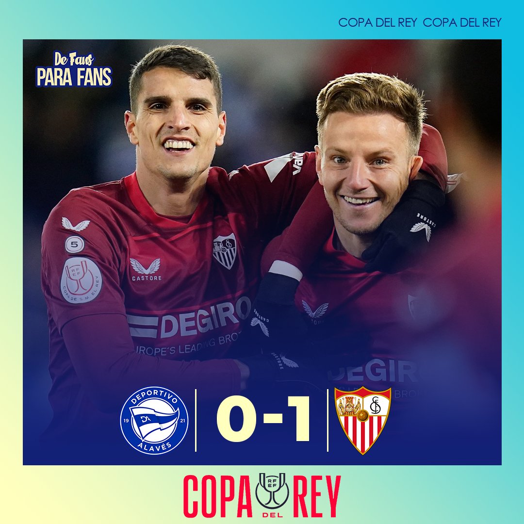 DeFansparaFans2's tweet photo. 🏁#CopaDelRey Arrancan los octavos de la Copa y estos son los resultados:

#RealSociedad gana en casa ante el #RCDMallorca 
#Sevilla a domicilio cumple y elimina al #Alaves 

Ambos pasan a cuartos de final https://t.co/bwnGZqLbYP