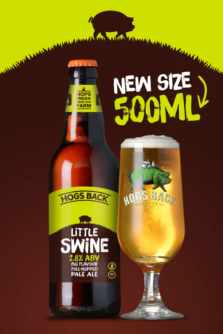 DrinksHand's tweet photo. Surrey-based Hogs Back Brewery has launched Little Swine 0.5% to complement its existing low alcohol beer, Little Swine 2.8%. 

Little Swine 0.5% is a full-bodied, flavourful pale ale, brewed with four speciality malts and three hop varieties.

More info: https://t.co/AwOdFmSEMO https://t.co/OdjuVQmH3x