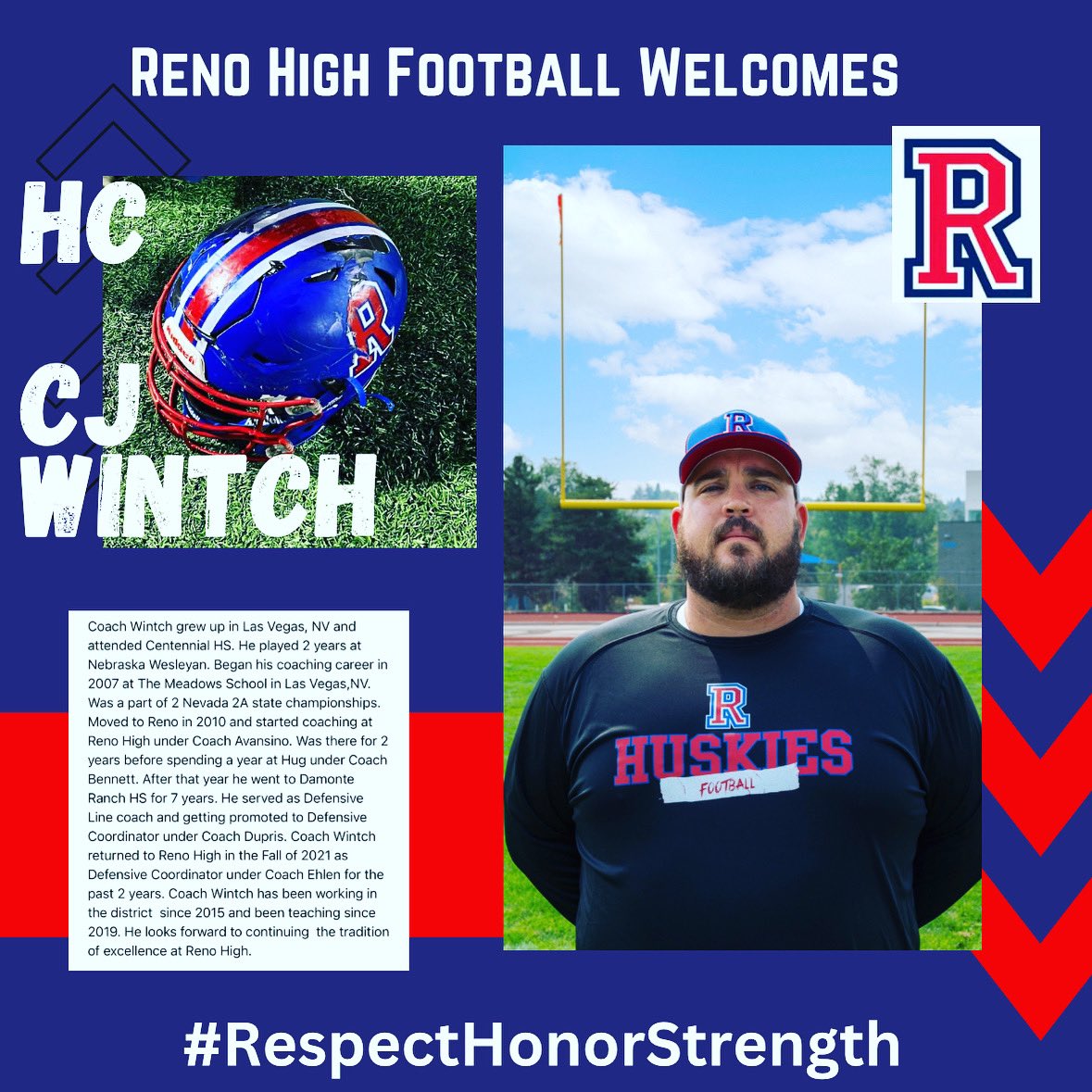 Kris Hackbusch (@khackbusch) on Twitter photo Proud to announce <a href="/CoachWintch/">CJ Wintch</a> as your NEW Reno Huskie Varsity Football Coach!!! #RespectHonorStrength #PurposeForOurPractice #BBKT <a href="/NevadaSportsNet/">Nevada Sports Net</a> <a href="/J_RayDoc/">J. Ray Dockter</a> <a href="/RGJpreps/">RGJ preps</a> <a href="/RenoHuskieFB/">Reno Huskie Football</a> Proud to announce <a href="/CoachWintch/">CJ Wintch</a> as your NEW Reno Huskie Varsity Football Coach!!! #RespectHonorStrength #PurposeForOurPractice #BBKT <a href="/NevadaSportsNet/">Nevada Sports Net</a> <a href="/J_RayDoc/">J. Ray Dockter</a> <a href="/RGJpreps/">RGJ preps</a> <a href="/RenoHuskieFB/">Reno Huskie Football</a>