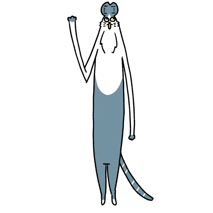 #本ミリバール10頭身猫です 