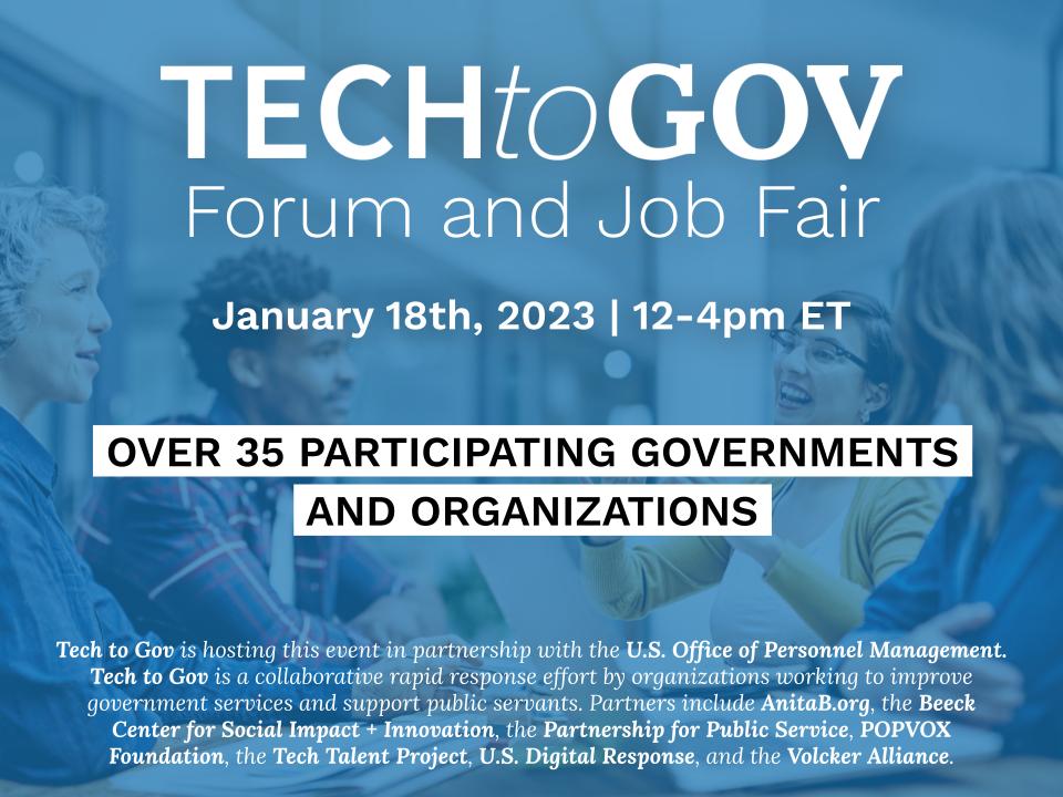 NASApeople's tweet image. We&apos;re excited to participate in the #TechtoGov Job Fair tomorrow (1/18)! We look forward to meeting technologists exploring new paths. This free virtual event is for all technologists across levels and disciplines. Register today! lnkd.in/eHYmTq7p