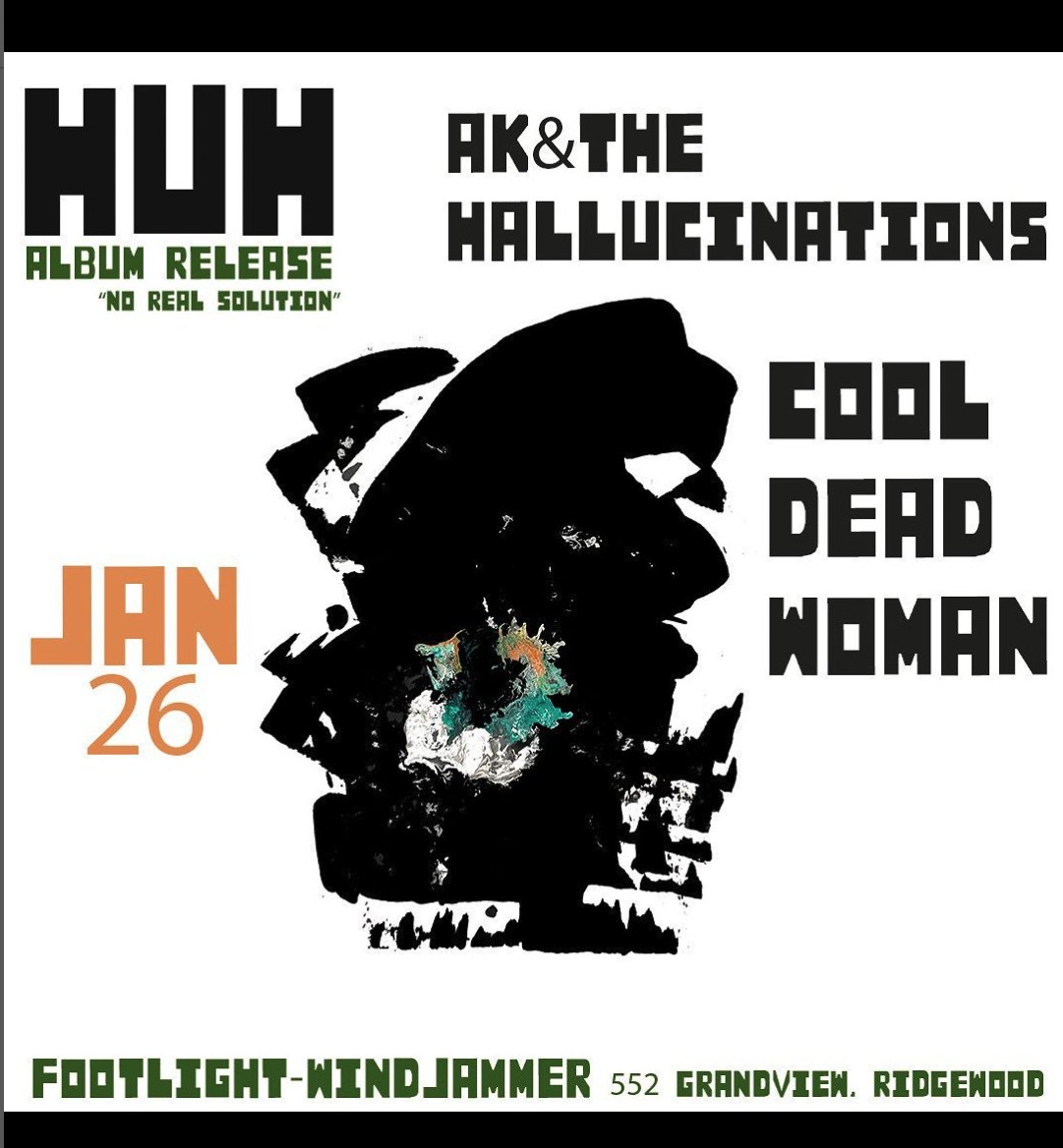 Bird app! We have a release coming out and a show to celebrate, as bands do. Thursday 1/26 at Windjammer (552 Grandview in Ridgewood). With @innapropriate and AK and the Hallucinations @amyrebeccaklein