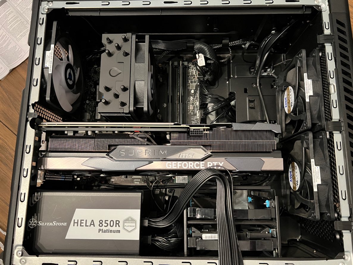 Hired__2_Kill's tweet photo. @PowerGPU @PowerGPU so much smaller?? 
My card is like 13.33” long lol
I have the MSI 4070 Ti SUPRIM X OC.
I put it in a Lenovo Legion pre-build that had a 1660 super. I’m just going to build a new pc and sell my old pre-build haha https://t.co/btC5e1pCn3