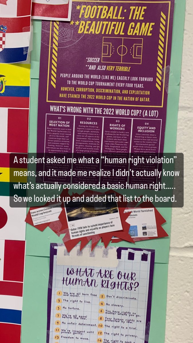 jameselos's tweet photo. @MenInBlazers
Back in November, a group of 4th grade students told me I should post my World Cup bracket in my “boring” school office. It definitely ended up… less boring? 😬 (But also educational, thanks to you and @TVietor08 / World Corrupt.) https://t.co/knDdKLmDL0