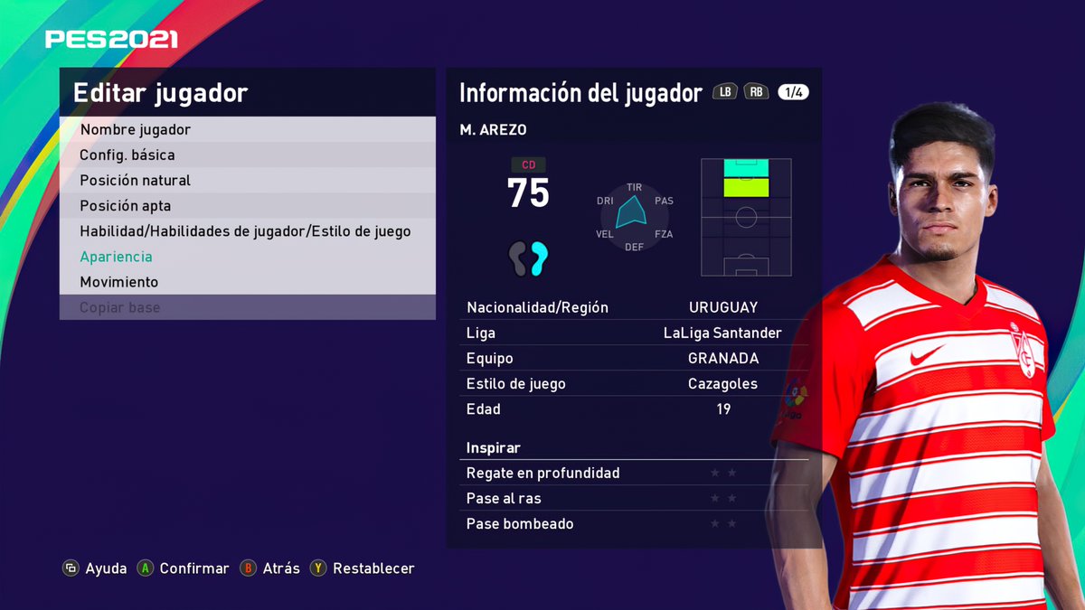 LatinPatch's tweet photo. Marías Arezo - Granada / UruguayS23

♡ Solo en LatinPatch ♡

#pes21 #efootball #uruguay #uruguaysub23 #uruguaysub20 #geanada #granadacf #smartbank #liga123 #laliga #fichajes #mercadodepases #wonderkid #jovenpromesa #riverplate #riveruruguay #delantero #face #facemaker https://t.co/zexehciQ2j