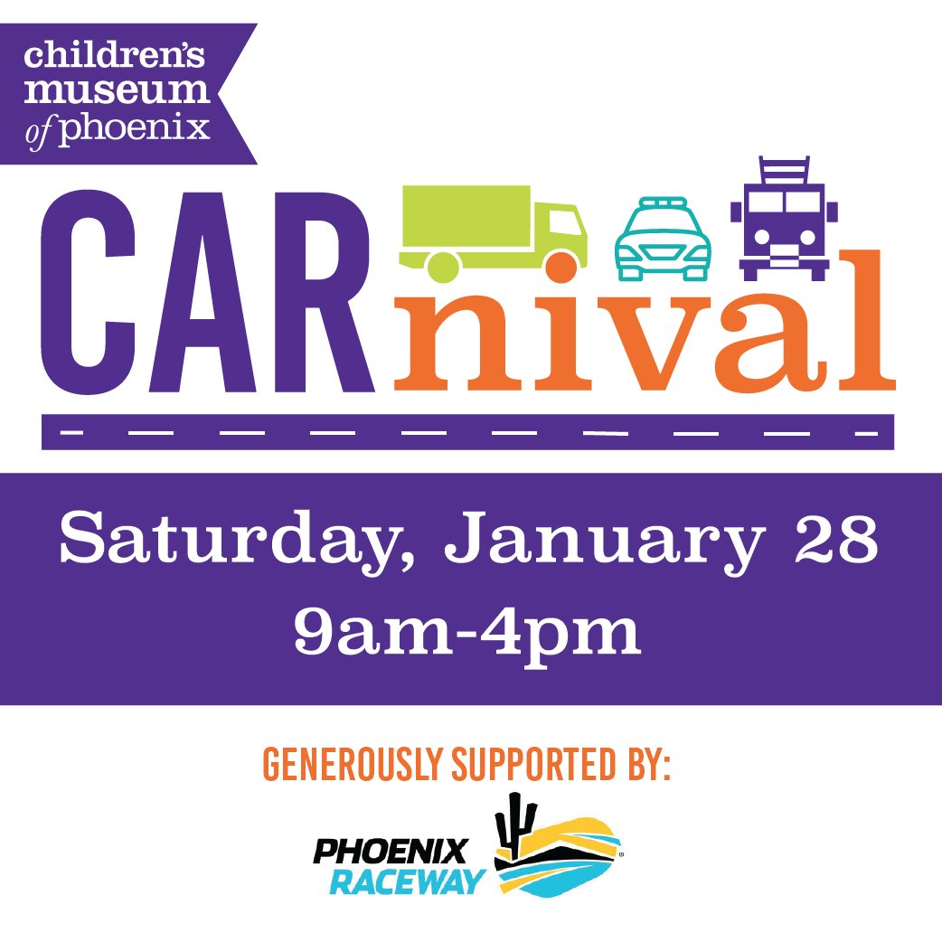 Gas up and race over to the Museum on Saturday, January 28 for our CARnival, an EPIC car show for kids! It's not your typical car show...at this one, our littlest visitors can touch and explore cars, trucks, buses, and more! bit.ly/CARnival2023