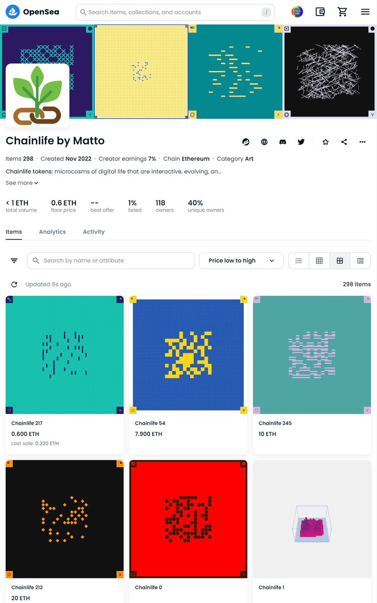 _substratum_'s tweet photo. 🎉 One of the #Chainlife Easter eggs has been activated! 🥳

ICYMI, Chainlife is an evolving and extendable collection of 4,096 on-chain generative art NFTs by @monkmatto &amp; the genesis project of @_substratum_.

Minting at 0.08 Eth on https://t.co/2aSsCfR7Av 

#genart #onchain https://t.co/1MFv9J6YXu