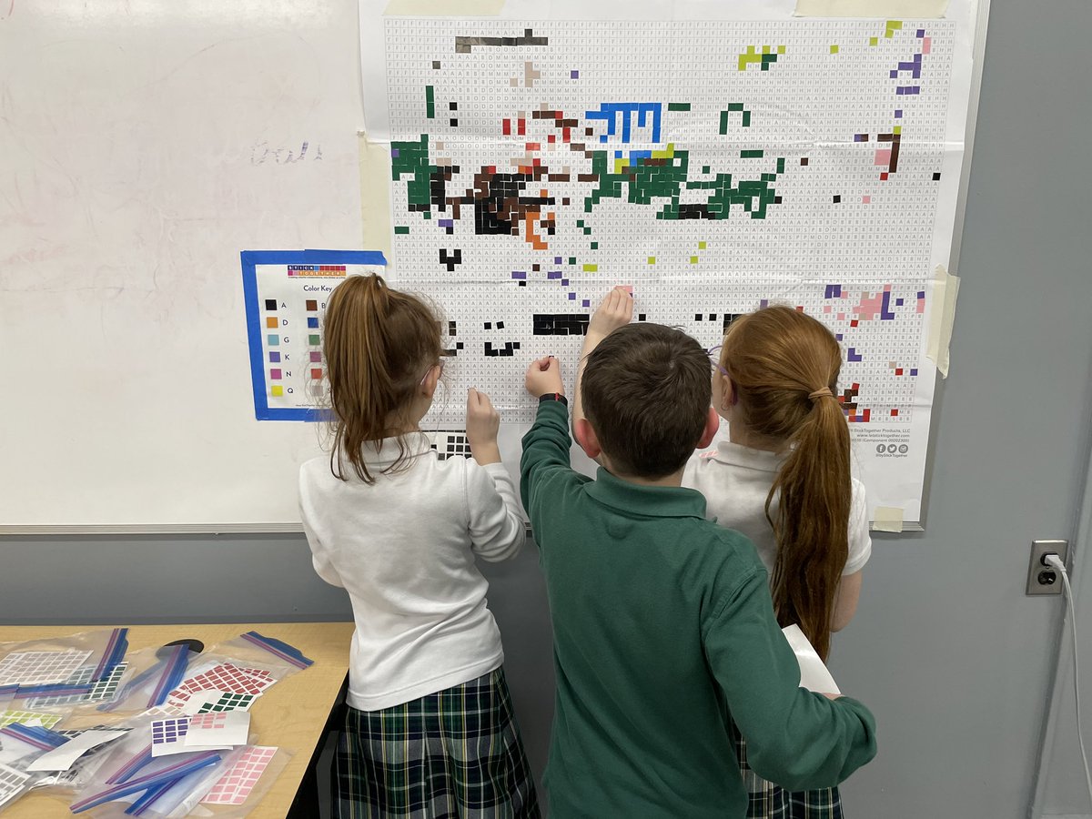 magistrazee's tweet image. Our #tretc2023 @byStickTogether wasn’t finished but grades 2 and 8 made great progress on the sticker board today! They love helping everyone “stick together”