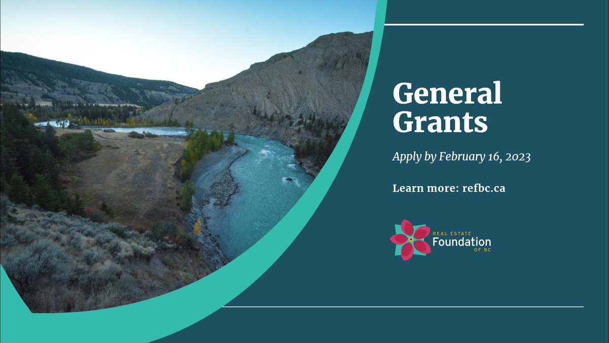 REFBC's tweet photo. Seeking funding for a project that advances sustainable, equitable, and socially just land use practices in BC?

We are now accepting applications for #REFBC General Grants!

Apply by February 16, 2023.

Learn more: https://t.co/1WmPgwPRQg https://t.co/wJvrmuiSxw