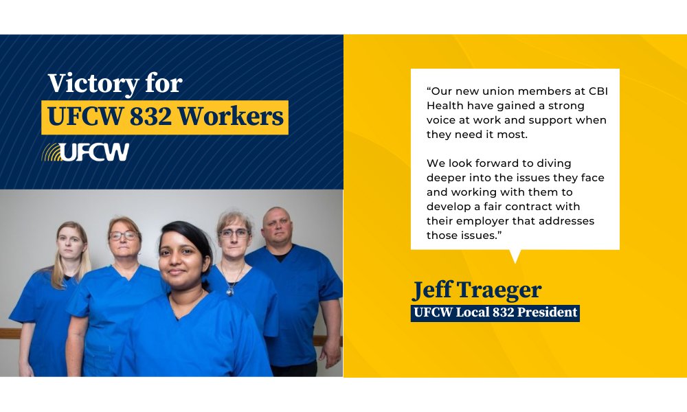 UFCW's tweet photo. #UFCWVictory βπΏβπ»βπ½βπΎ
More than 200 CBI Health workers in Brandon, Manitoba, Canada, recently joined @UFCW832. The essential workers want to improve workplace health and safety issues, scheduling processes, and issues with favoritism.
Learn more: https://t.co/4gqeYsA85L https://t.co/2TGsORidHn